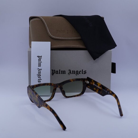 Palm Angels PERI002 PALM 6054 Rectangle Sunglasses - Havana/Green Gradient - Picture 7 of 10